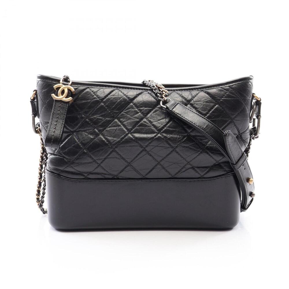Chanel Gabrielle de Large Hobo Shoulder Bag/Handbag, Leather, Black, A93824